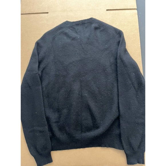 VTG Polo Golf Ralph Lauren Medium Adult Sweater Merino Wool Black Argyle Mens - Picture 7 of 7